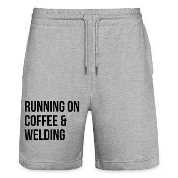 Schweißen - Stanley/Stella Unisex Bio Joggingshorts Trainer  - Grau meliert - Vorne - Nik (191cm) & Marisol (170cm)