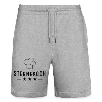 Cadeaux amusants pour le chef étoilé - Short de jogging bio TRAINER Stanley/Stella unisexe - gris chiné - Devant - Nik (191cm) & Marisol (170cm)