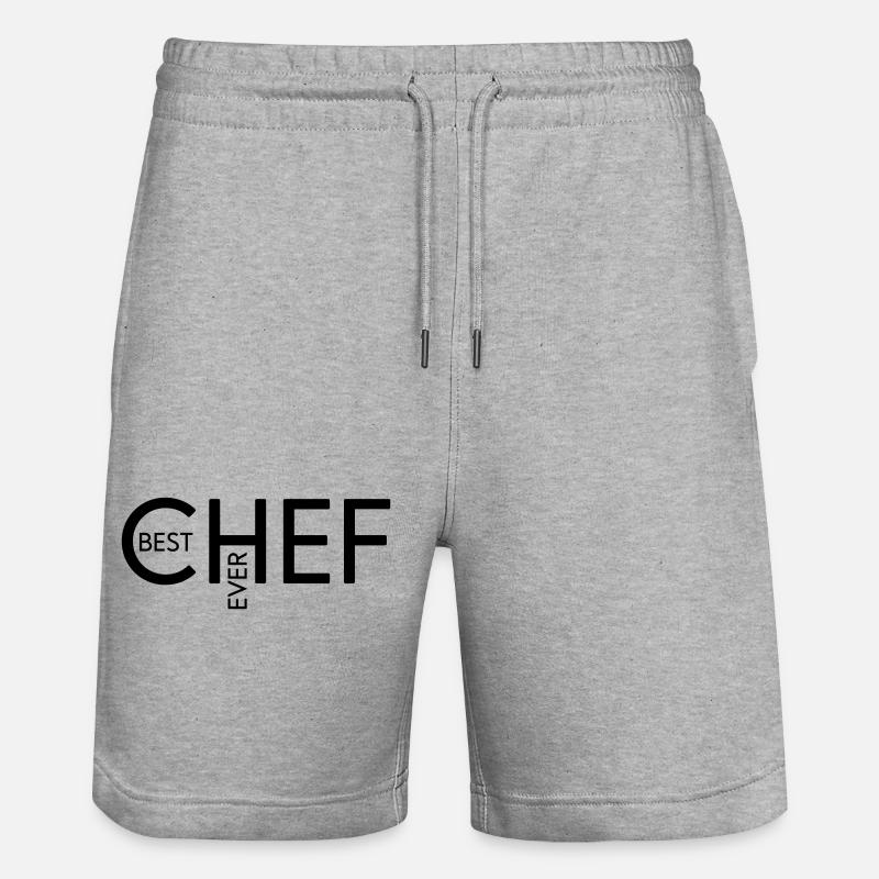 Best Chef ever - Stanley/Stella Unisex Bio Joggingshorts Trainer  - Grau meliert
