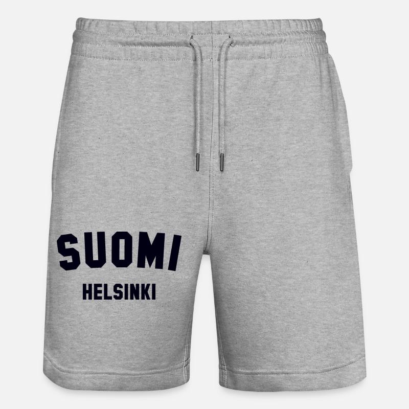 HELSINKI, Suomi, Finlande - Short de jogging bio TRAINER Stanley/Stella unisexe - gris chiné