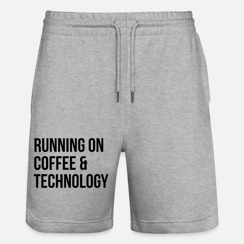 Technology Technology Technology - Stanley/Stella Trainer Unisex Organic Jogging Shorts - heather grey