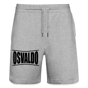 Osvaldo t-shirt t-shirt gift idea - Stanley/Stella Trainer Unisex Organic Jogging Shorts - heather grey - Front - Nik (191cm) & Marisol (170cm)