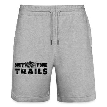 Trail Running Sports - Stanley/Stella Trainer Unisex Organic Jogging Shorts - heather grey - Front - Nik (191cm) & Marisol (170cm)