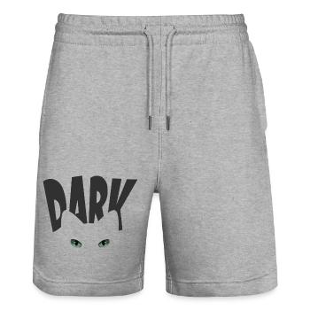 Cat in the Dark - Stanley/Stella Trainer Unisex Organic Jogging Shorts - heather grey - Front - Nik (191cm) & Marisol (170cm)