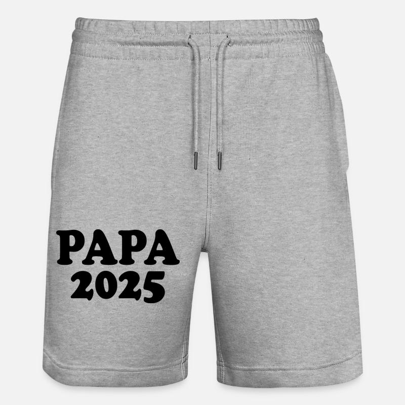 Papa 2025 - Short de jogging bio TRAINER Stanley/Stella unisexe - gris chiné