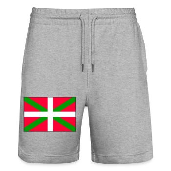 Drapeau basque - Short de jogging bio TRAINER Stanley/Stella unisexe - gris chiné - Devant - Nik (191cm) & Marisol (170cm)