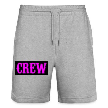 crew 02 - Stanley/Stella Unisex Bio Joggingshorts Trainer  - Grau meliert - Vorne - Nik (191cm) & Marisol (170cm)