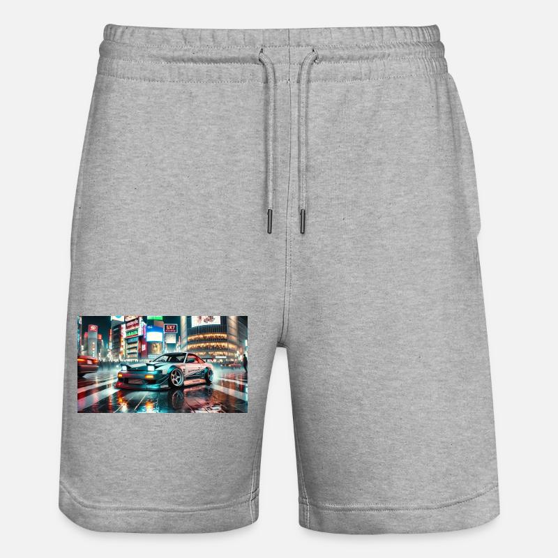 Driftauto - Stanley/Stella Unisex Bio Joggingshorts Trainer  - Grau meliert