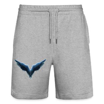 mouche mouche mouche - Short de jogging bio TRAINER Stanley/Stella unisexe - gris chiné - Devant - Nik (191cm) & Marisol (170cm)