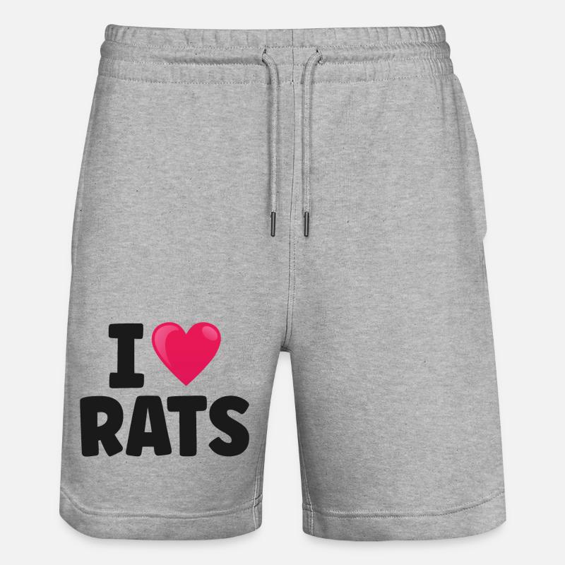 Rat Rats - Short de jogging bio TRAINER Stanley/Stella unisexe - gris chiné