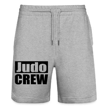 Judo Crew - Short de jogging bio TRAINER Stanley/Stella unisexe - gris chiné - Devant - Nik (191cm) & Marisol (170cm)