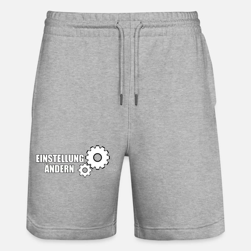 CHANGE SETTING - Stanley/Stella Trainer Unisex Organic Jogging Shorts - heather grey