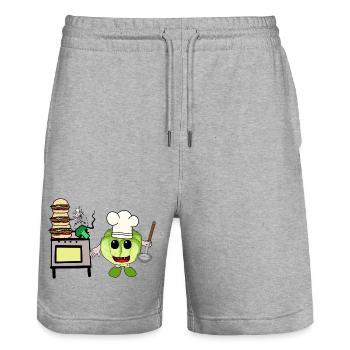 Kohl Küche Kochkunst Hobbykoch Gastgeber Köche - Stanley/Stella Unisex Bio Joggingshorts Trainer  - Grau meliert - Vorne - Nik (191cm) & Marisol (170cm)