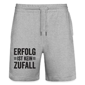 Success Saying for Founder Entrepreneur Startup - Stanley/Stella Trainer Unisex Organic Jogging Shorts - heather grey - Front - Nik (191cm) & Marisol (170cm)