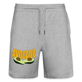 Avocat - Short de jogging bio TRAINER Stanley/Stella unisexe - gris chiné - Devant - Nik (191cm) & Marisol (170cm)