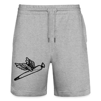 We fly so High - Stanley/Stella Unisex Bio Joggingshorts Trainer  - Grau meliert - Vorne - Nik (191cm) & Marisol (170cm)