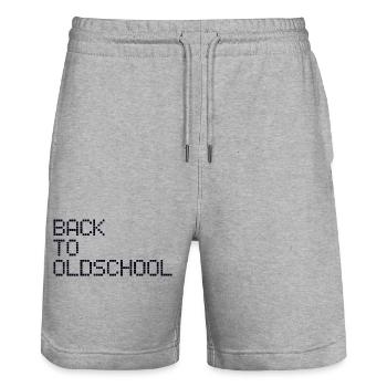 OLDSCHOOL - Short de jogging bio TRAINER Stanley/Stella unisexe - gris chiné - Devant - Nik (191cm) & Marisol (170cm)