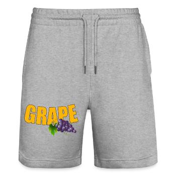 GRAPE - Stanley/Stella Unisex Bio Joggingshorts Trainer  - Grau meliert - Vorne - Nik (191cm) & Marisol (170cm)