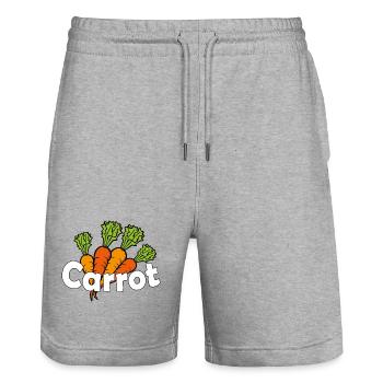 CAROTTE - Short de jogging bio TRAINER Stanley/Stella unisexe - gris chiné - Devant - Nik (191cm) & Marisol (170cm)