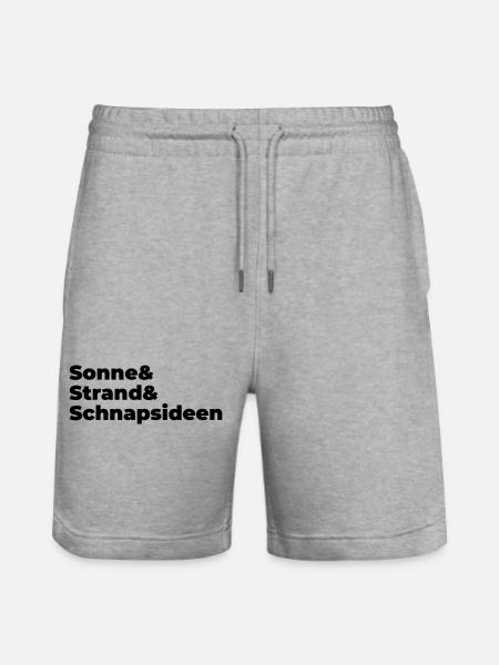 Sonne Strand Snapsideen - Stanley/Stella Unisex Bio Joggingshorts Trainer  - Grau meliert