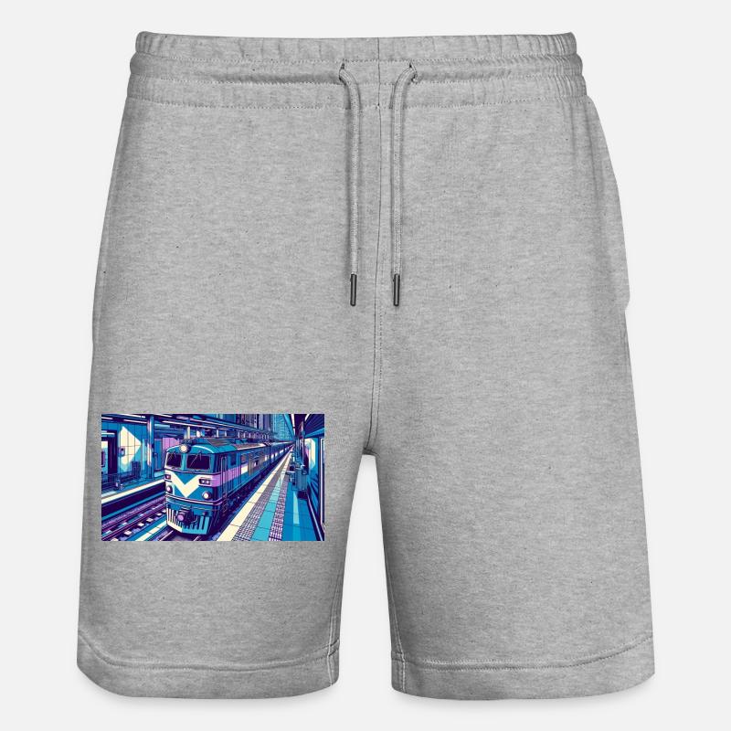 Zug 2 4 - Stanley/Stella Unisex Bio Joggingshorts Trainer  - Grau meliert