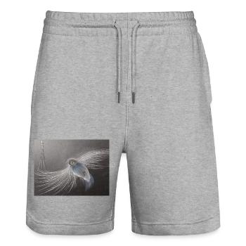 Fabuleux art d’oiseau au plumage brillant - Short de jogging bio TRAINER Stanley/Stella unisexe - gris chiné - Devant - Nik (191cm) & Marisol (170cm)