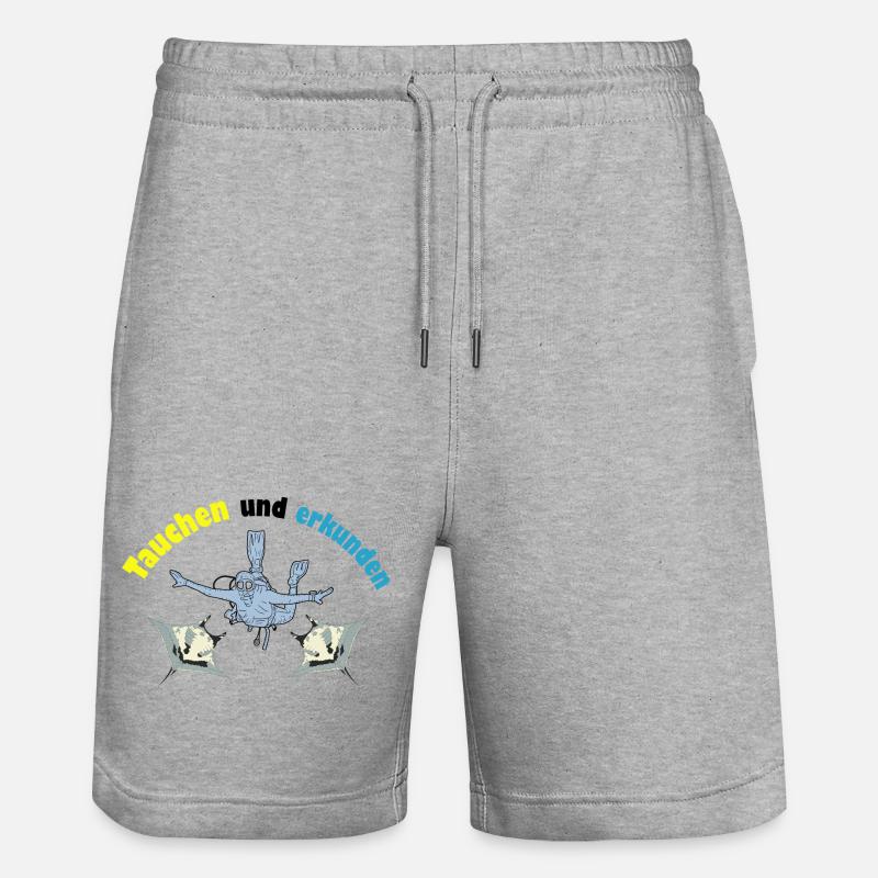 Plonger et explorer - Short de jogging bio TRAINER Stanley/Stella unisexe - gris chiné