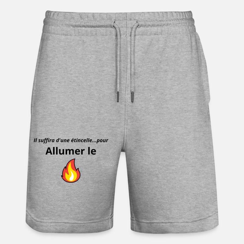 Allumer le feu chanson - Short de jogging bio TRAINER Stanley/Stella unisexe - gris chiné