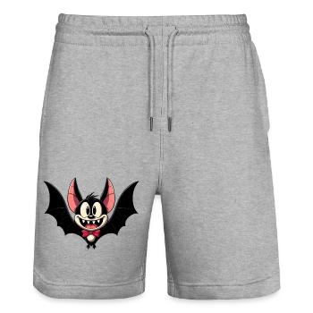Chauve-souris - Short de jogging bio TRAINER Stanley/Stella unisexe - gris chiné - Devant - Nik (191cm) & Marisol (170cm)