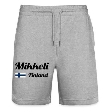 Mikkeli Finnland - Stylische Drucke - Stanley/Stella Unisex Bio Joggingshorts Trainer  - Grau meliert - Vorne - Nik (191cm) & Marisol (170cm)