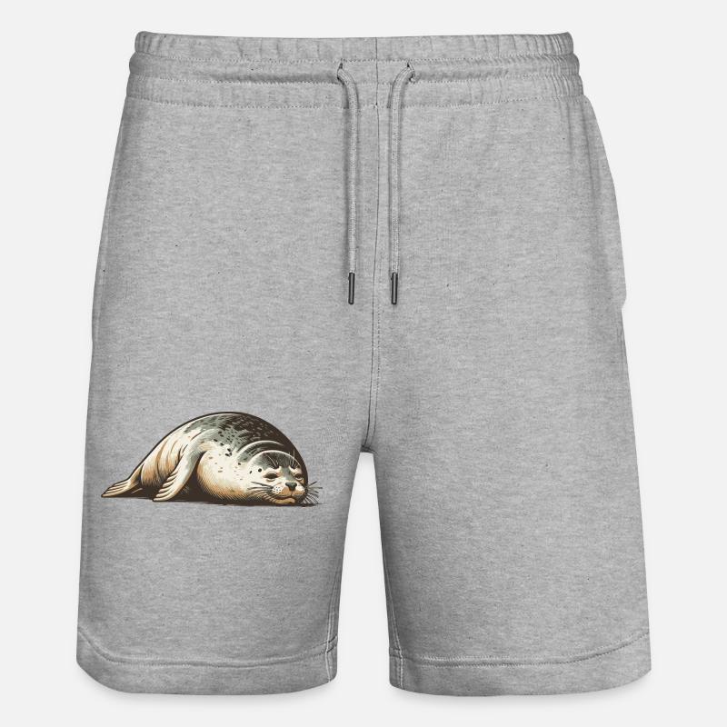 Robbe - Stanley/Stella Unisex Bio Joggingshorts Trainer - Grau meliert