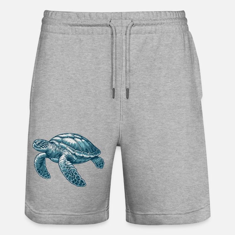 Tortue marine - Short de jogging bio TRAINER Stanley/Stella unisexe - gris chiné