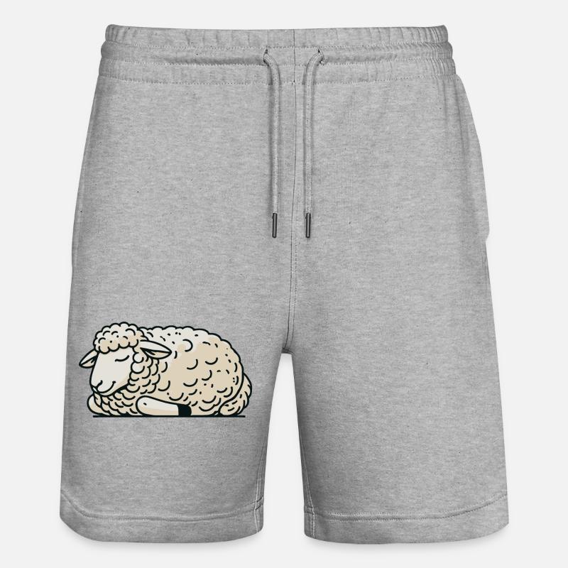 Schaf - Stanley/Stella Unisex Bio Joggingshorts Trainer  - Grau meliert