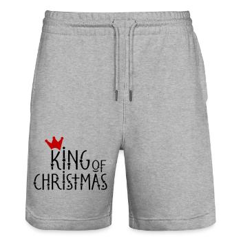 Regal Krone Design on Hoodies and T-Shirts - Stanley/Stella Trainer Unisex Organic Jogging Shorts - heather grey - Front - Nik (191cm) & Marisol (170cm)