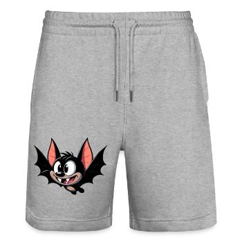 Chauve-souris - Short de jogging bio TRAINER Stanley/Stella unisexe - gris chiné - Devant - Nik (191cm) & Marisol (170cm)