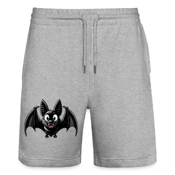 Chauve-souris - Short de jogging bio TRAINER Stanley/Stella unisexe - gris chiné - Devant - Nik (191cm) & Marisol (170cm)