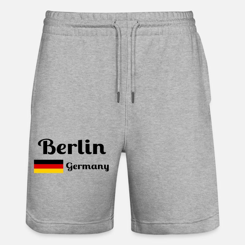 Berlin, Allemagne- Imprimés élégants - Short de jogging bio TRAINER Stanley/Stella unisexe - gris chiné