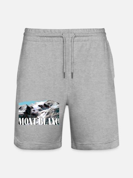 Blanc - Stanley/Stella Trainer Unisex Organic Jogging Shorts - heather grey