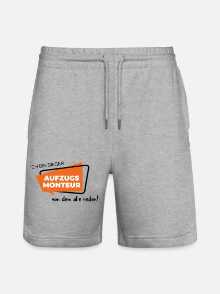 Aufzugsmonteur - Stanley/Stella Unisex Bio Joggingshorts Trainer  - Grau meliert