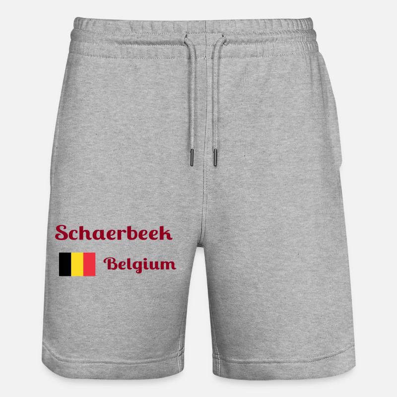 Schaerbeek Belgio - Stampe alla moda - Pantaloncini da jogger ecologici unisex Trainer di Stanley/Stella - grigio melange