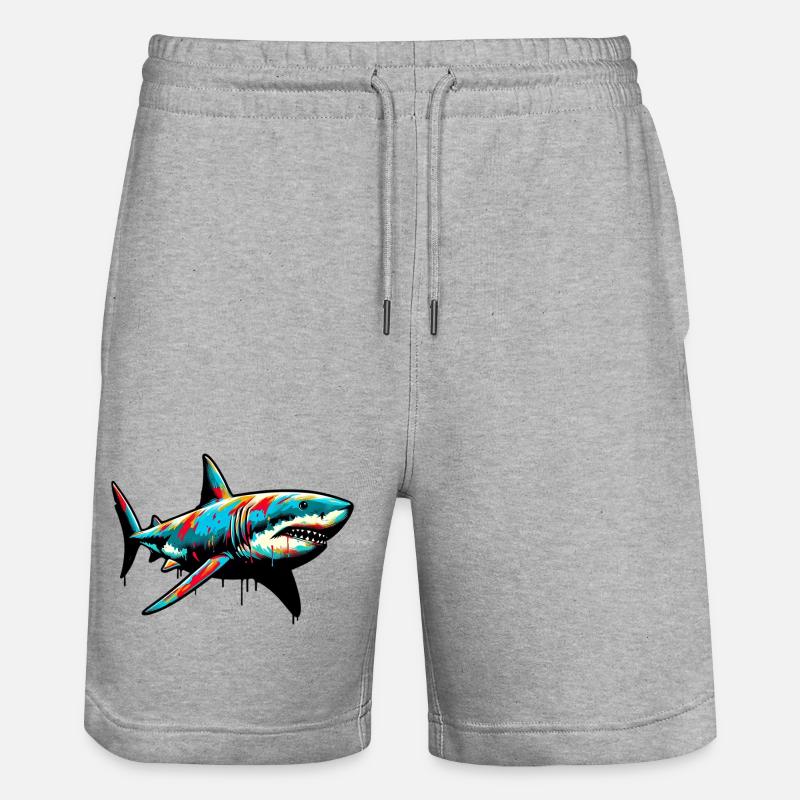 Requin - Short de jogging bio TRAINER Stanley/Stella unisexe - gris chiné
