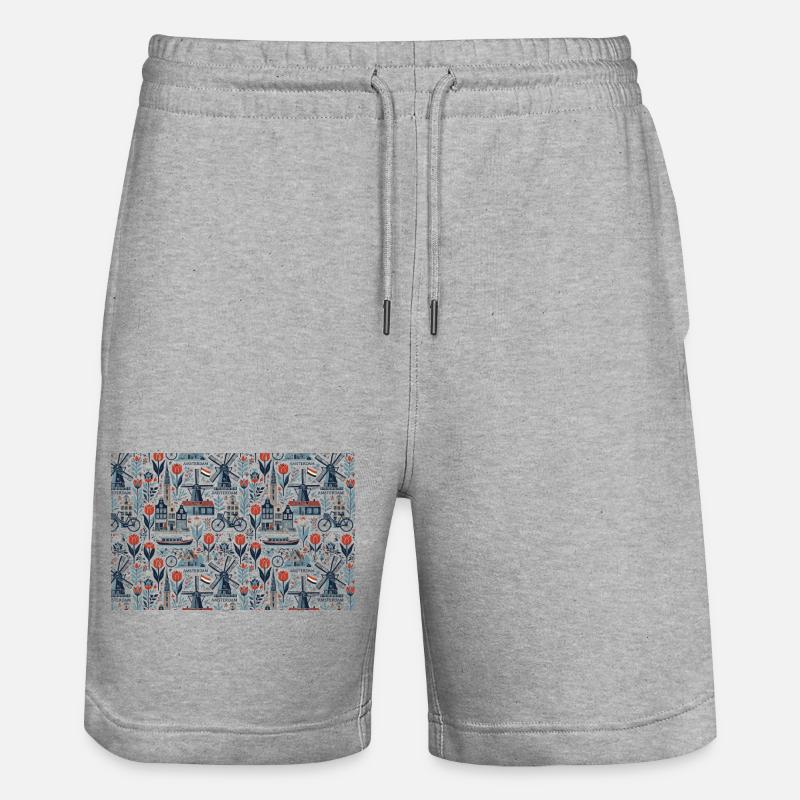 Amsterdam - Short de jogging bio TRAINER Stanley/Stella unisexe - gris chiné