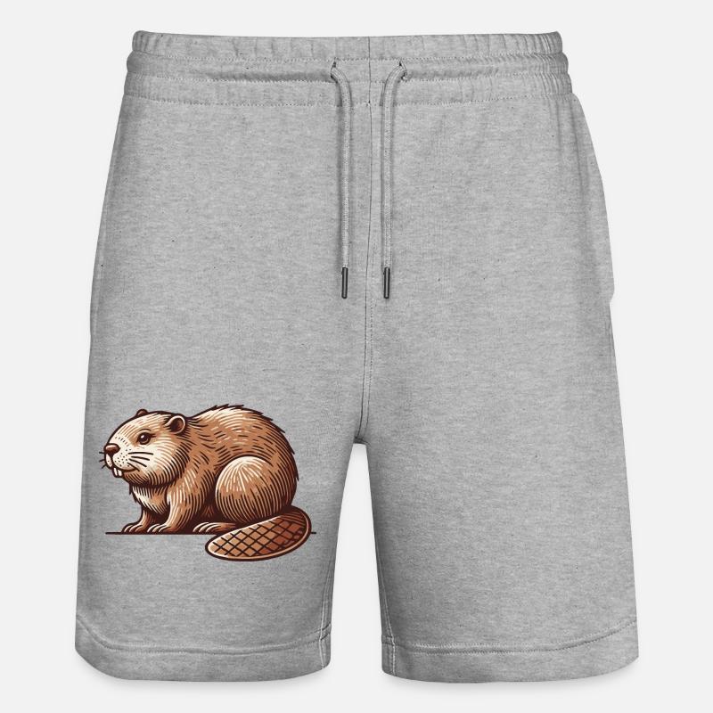 Castor - Short de jogging bio TRAINER Stanley/Stella unisexe - gris chiné