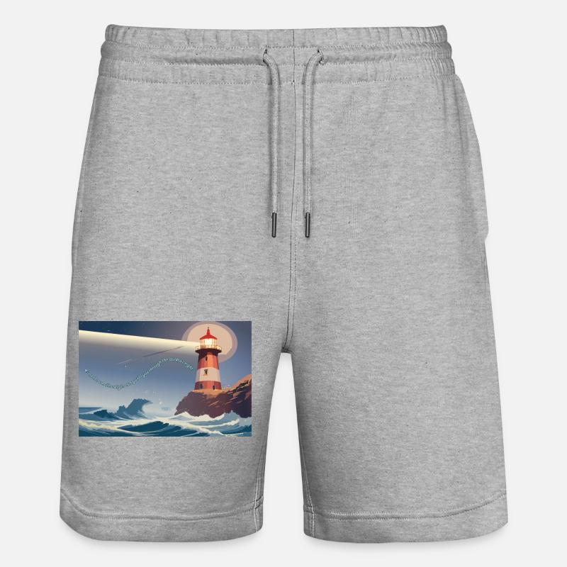 Phare la nuit - Short de jogging bio TRAINER Stanley/Stella unisexe - gris chiné