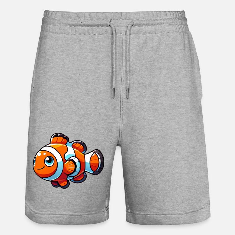Poisson-clown - Short de jogging bio TRAINER Stanley/Stella unisexe - gris chiné