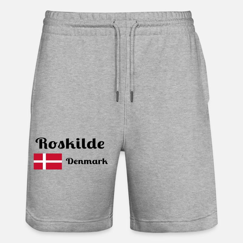 Roskilde Danemark - Imprimés élégants - Short de jogging bio TRAINER Stanley/Stella unisexe - gris chiné