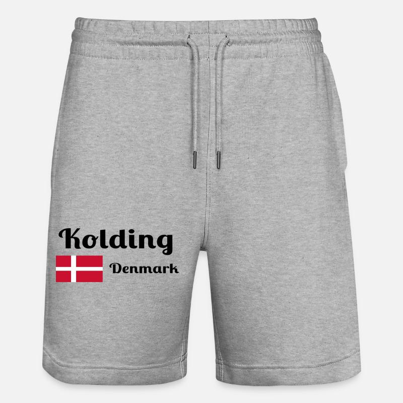 Kolding Danemark - Imprimés élégants - Short de jogging bio TRAINER Stanley/Stella unisexe - gris chiné