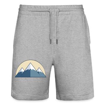 Gebirge - Stanley/Stella Unisex Bio Joggingshorts Trainer  - Grau meliert - Vorne - Nik (191cm) & Marisol (170cm)