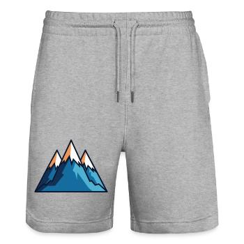 Gebirge - Stanley/Stella Unisex Bio Joggingshorts Trainer  - Grau meliert - Vorne - Nik (191cm) & Marisol (170cm)