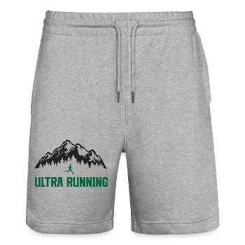 Ultra Running - Stanley/Stella Trainer Unisex Organic Jogging Shorts - heather grey - Front - Nik (191cm) & Marisol (170cm)